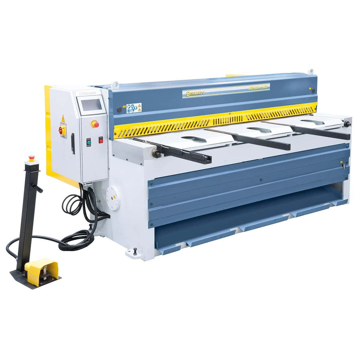 Cesoia a ghigliottina motorizzata Bernardo MTR 2560 × 2,5 mm NCC con supporto pneumatico