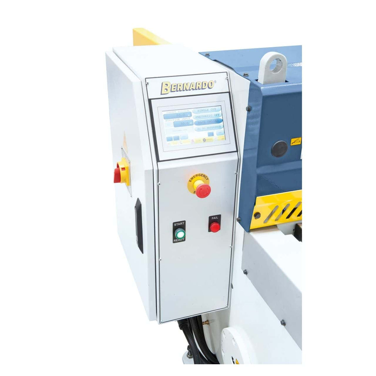 Cesoia a ghigliottina motorizzata Bernardo MTR 2560 × 2,5 mm NCC con supporto pneumatico