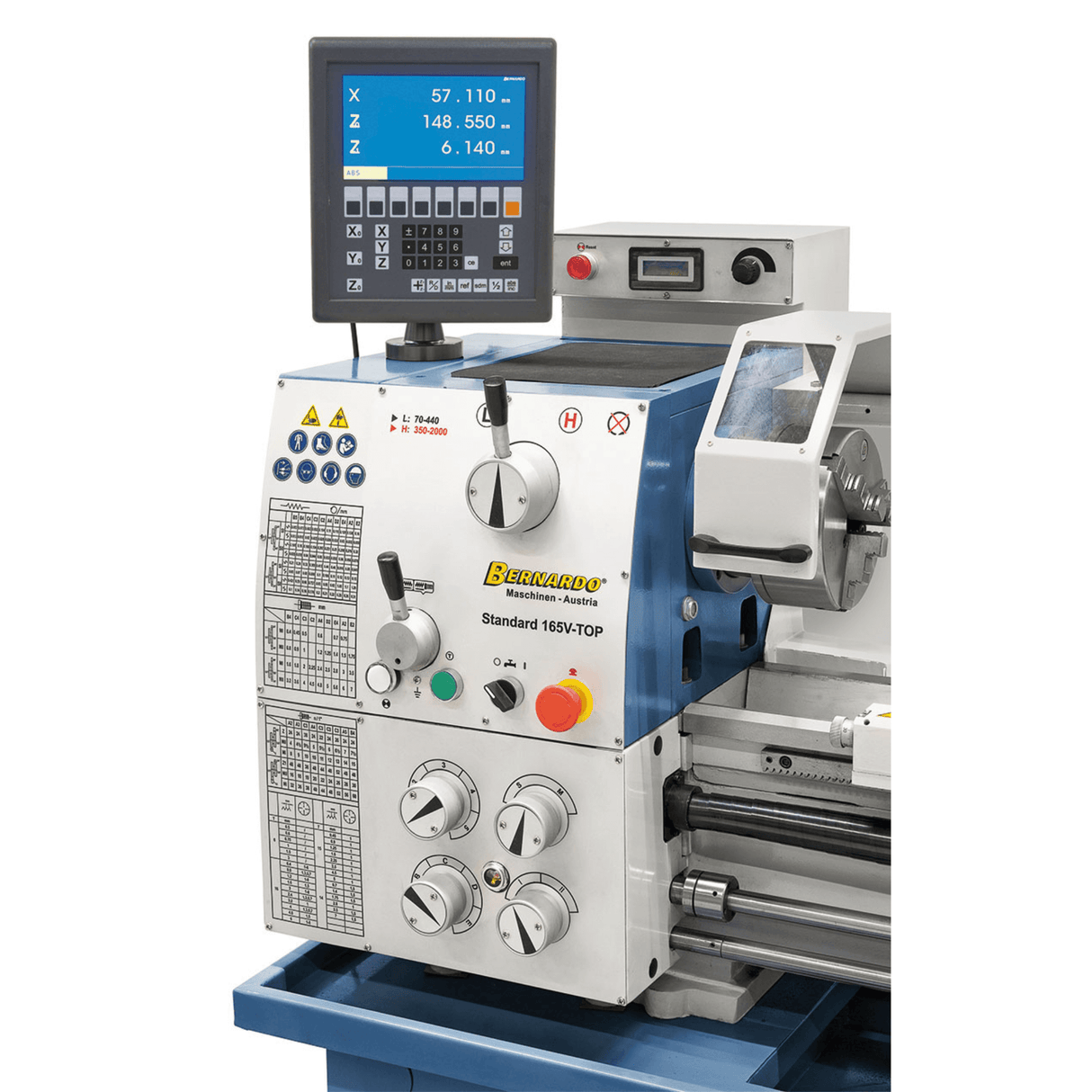 Bernardo Standard 165 V-Top Drehmaschine mit 3-Achsen-Digitalanzeige ES-12 V