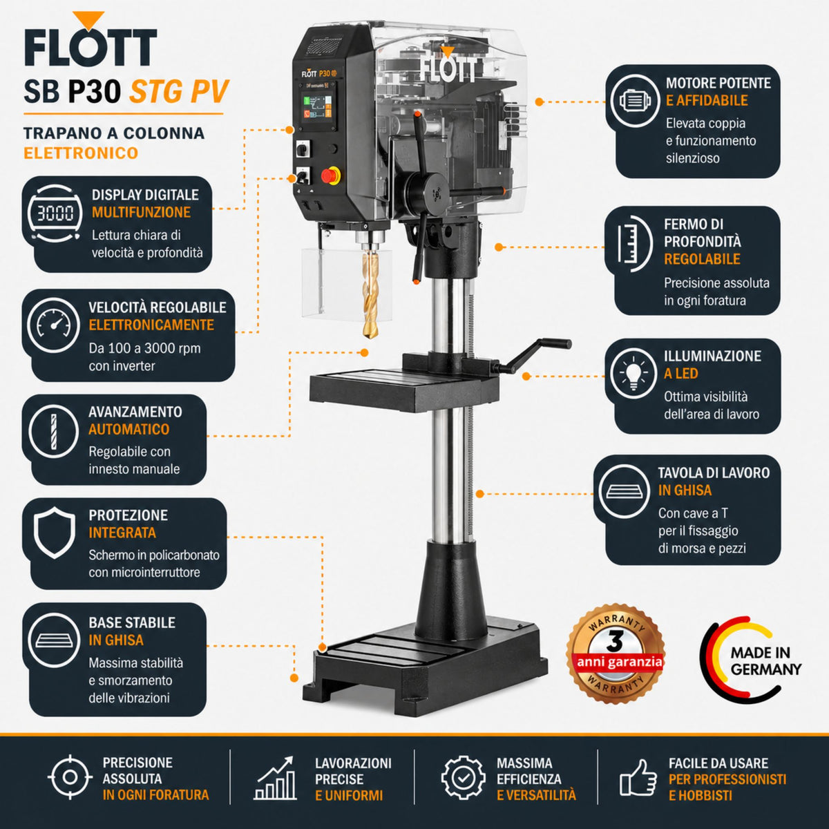Flott SB P30 STG PV Säulenbohrer