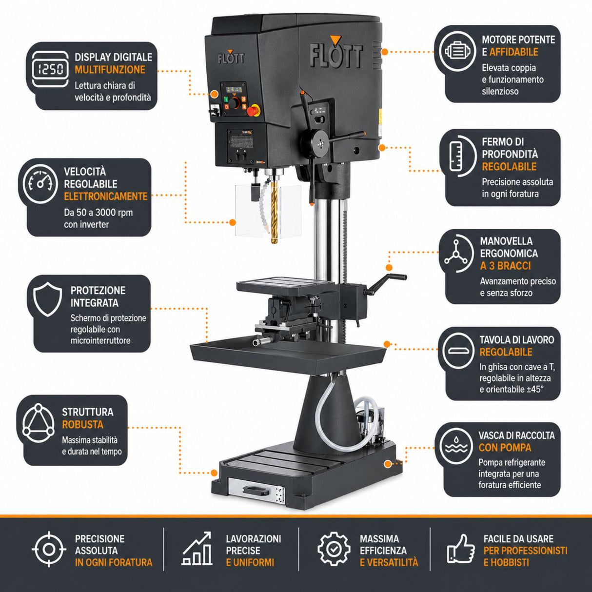 Flott SB 30 MV Plus Säulenbohrmaschine