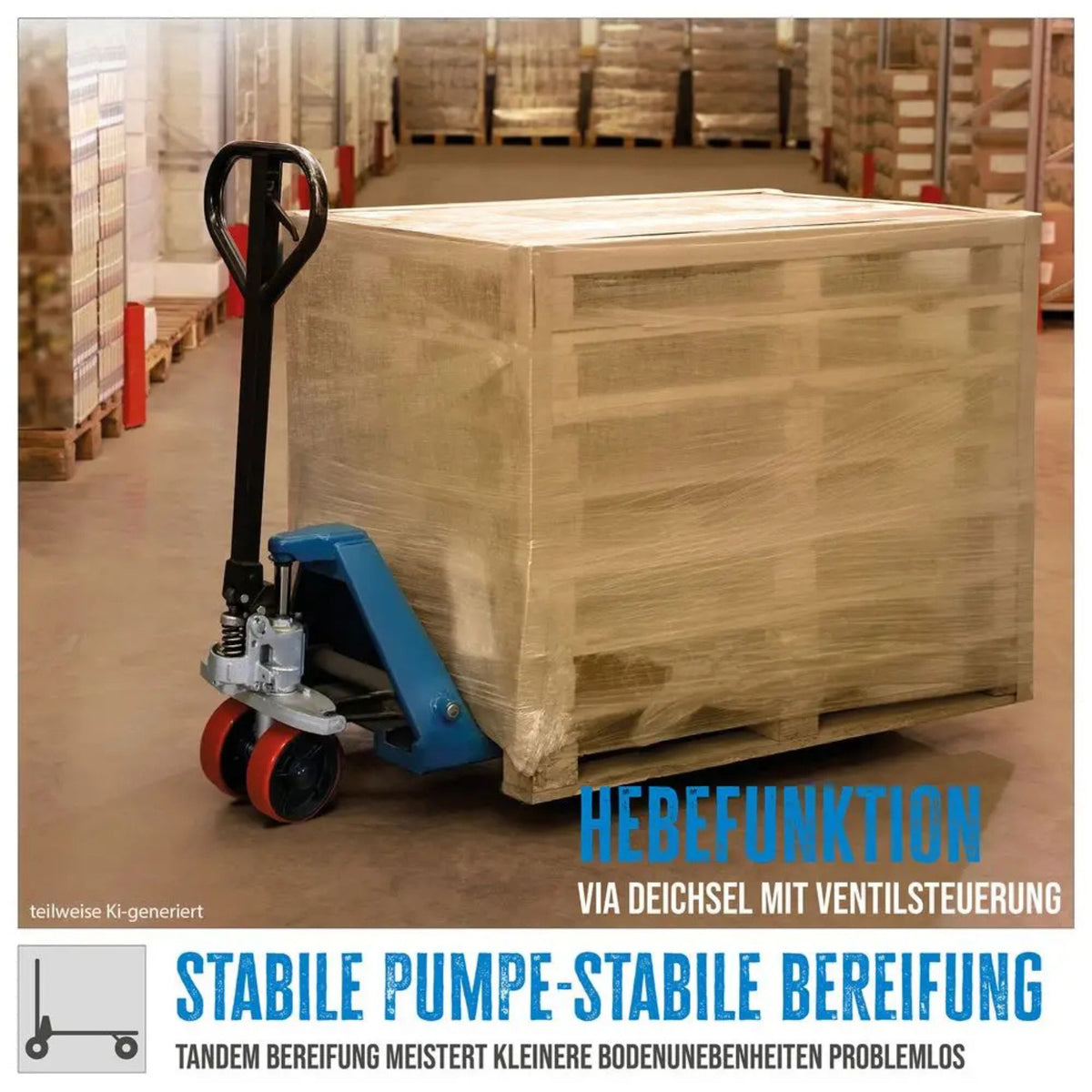 Güde 2500 kg PU Handgabelstapler (1800 mm Gabeln)