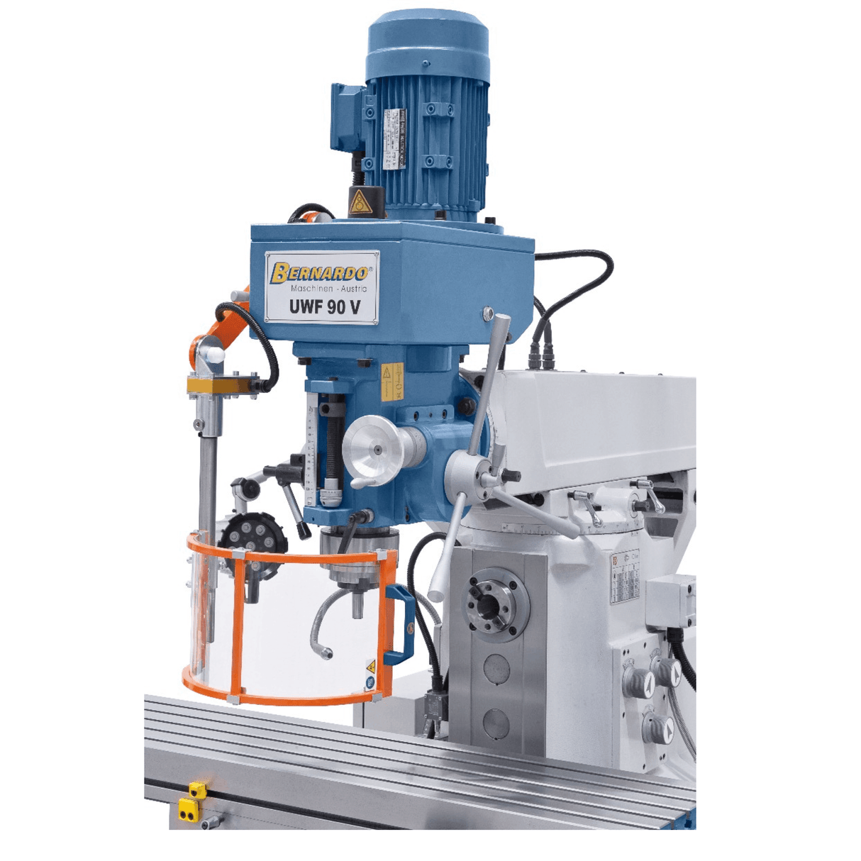 Fresatrice universale Bernardo UWF 90 V – ISO 40, doppio mandrino, tavola 1.270×280 mm, motori 2,2+2,2 kW, DRO 3 assi ES-12 H