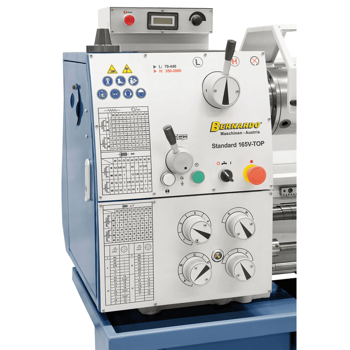 Bernardo Standard 165 V-Top Drehmaschine mit 3-Achsen-Digitalanzeige ES-12 V