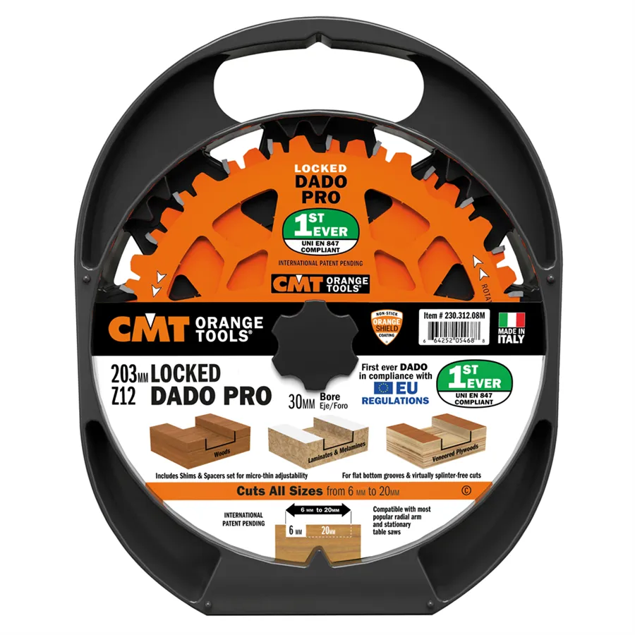 CMT Schneidwerkzeug-Nutfräser-Profi-Sägeblattsatz - D203x6.2-20 d15.87 Z12 HW