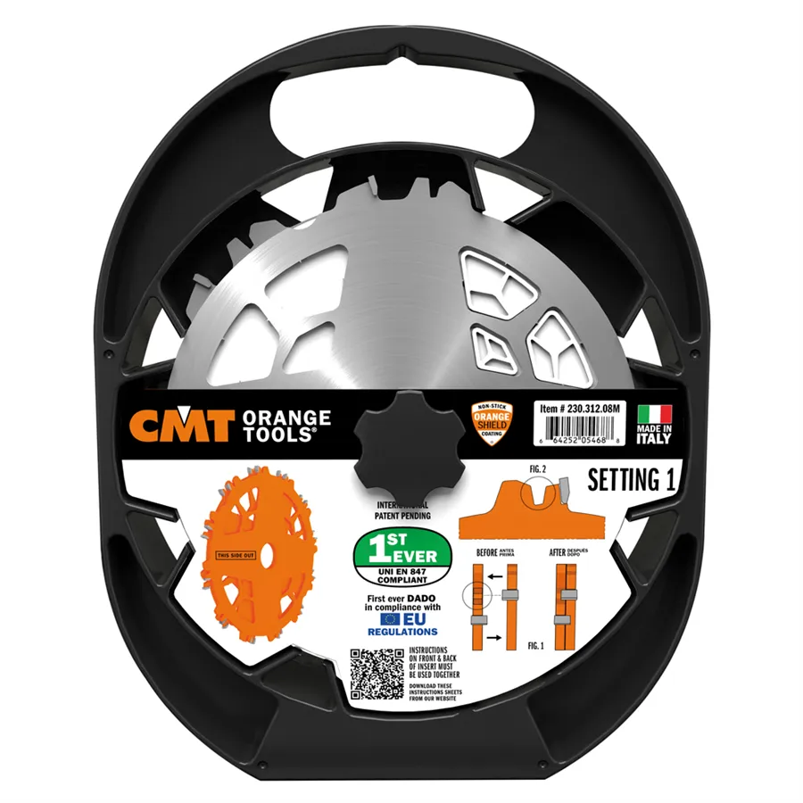 CMT Schneidwerkzeug-Nutfräser-Profi-Sägeblattsatz - D203x6.2-20 d15.87 Z12 HW