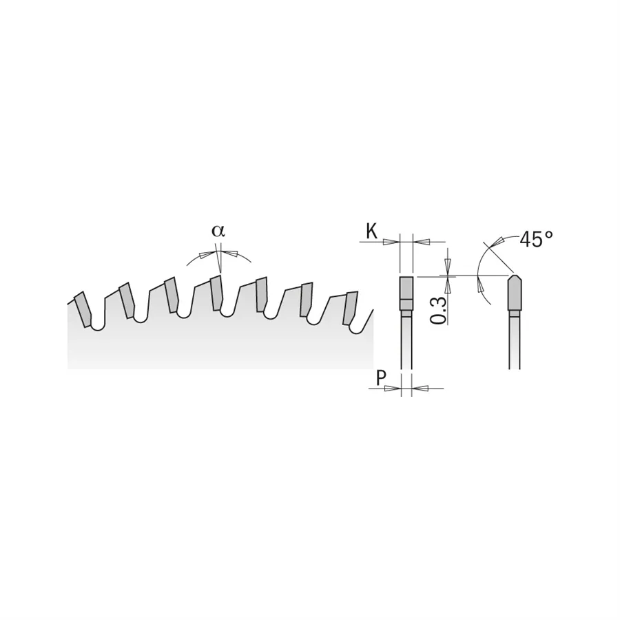 CMT-Sägeblatt für Verbundplatten, Nichteisenmetalle, Kunststoffe