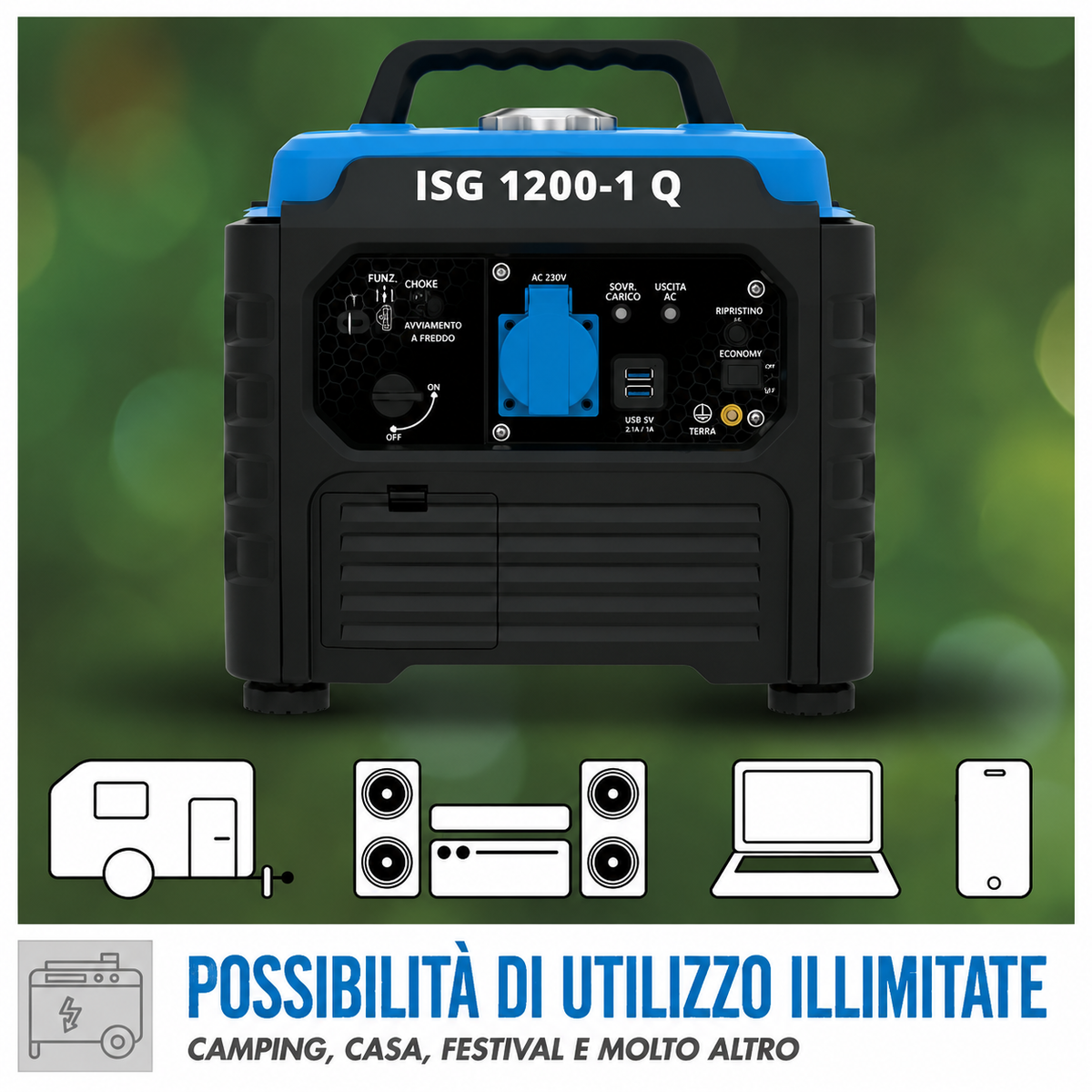 Guede Inverter-Stromgenerator 1200 W ISG 1200-1 Q