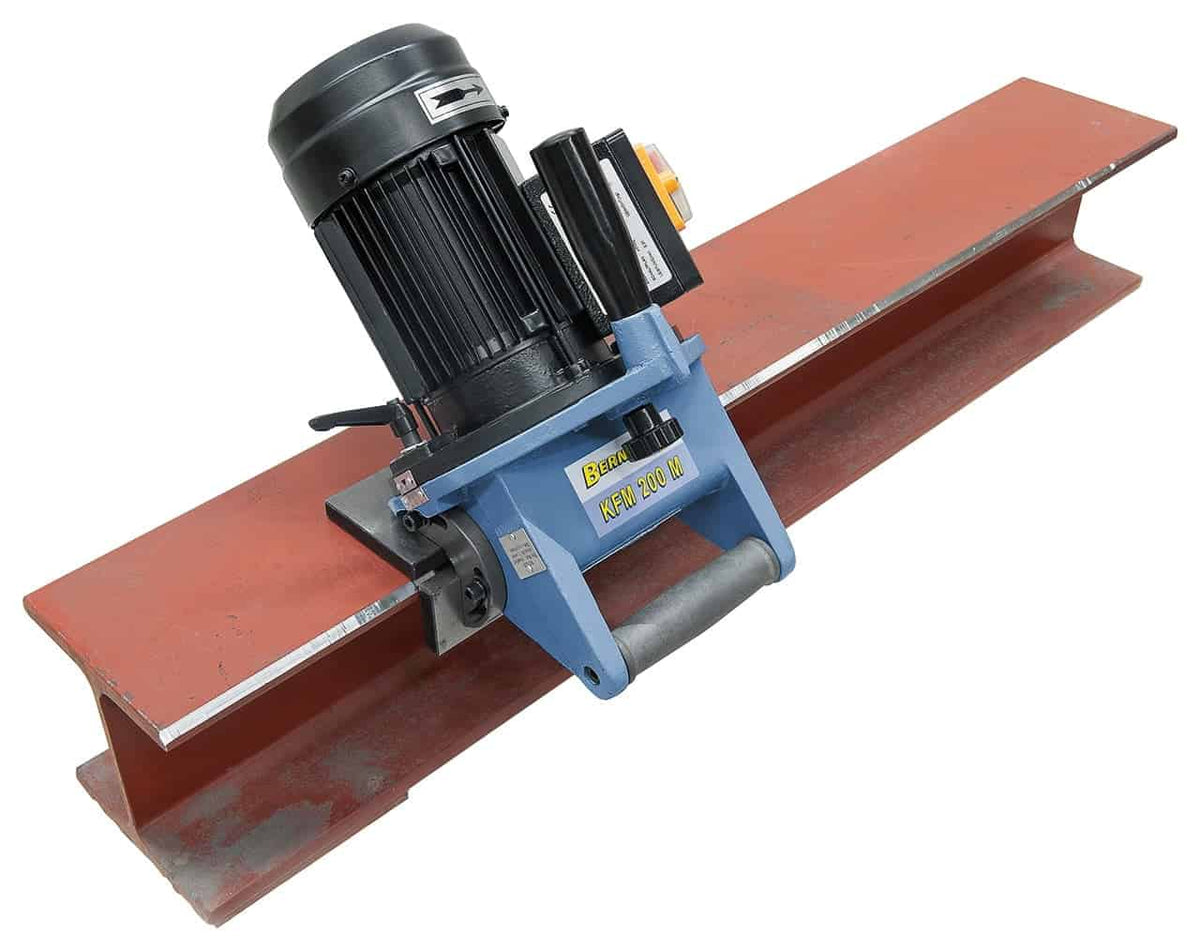 Tragbare Anfasmaschine Bernardo KFM 200 M – 400 V, Fasen bis 10 mm, Winkel 15°-45°