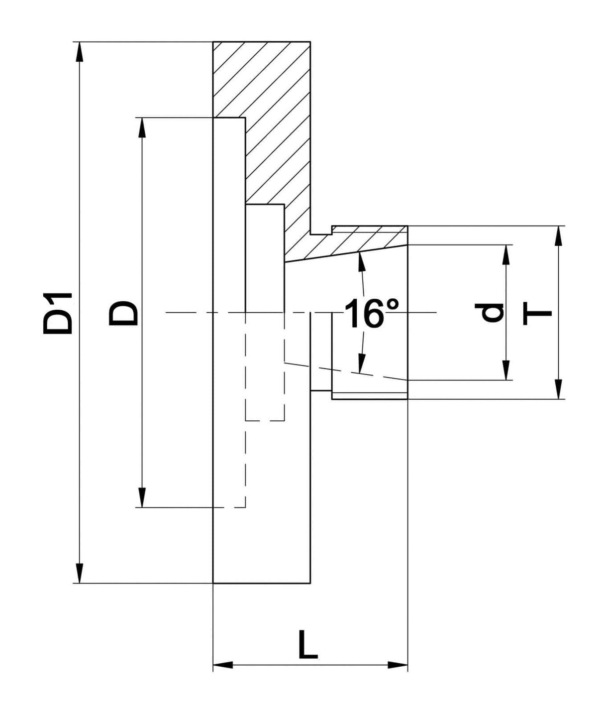 Mandrino porta pinze ER 16 - D 22