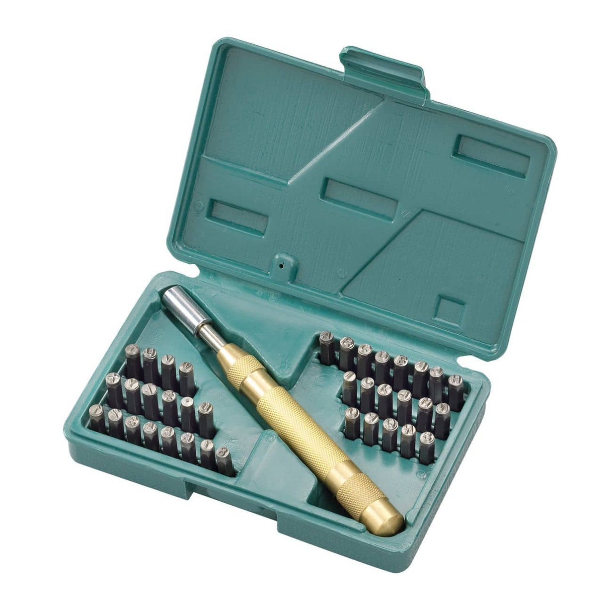 Bernardo Stanzwerkzeug-Set mit Zahlen- und Buchstabenstanzern, 38-teilig