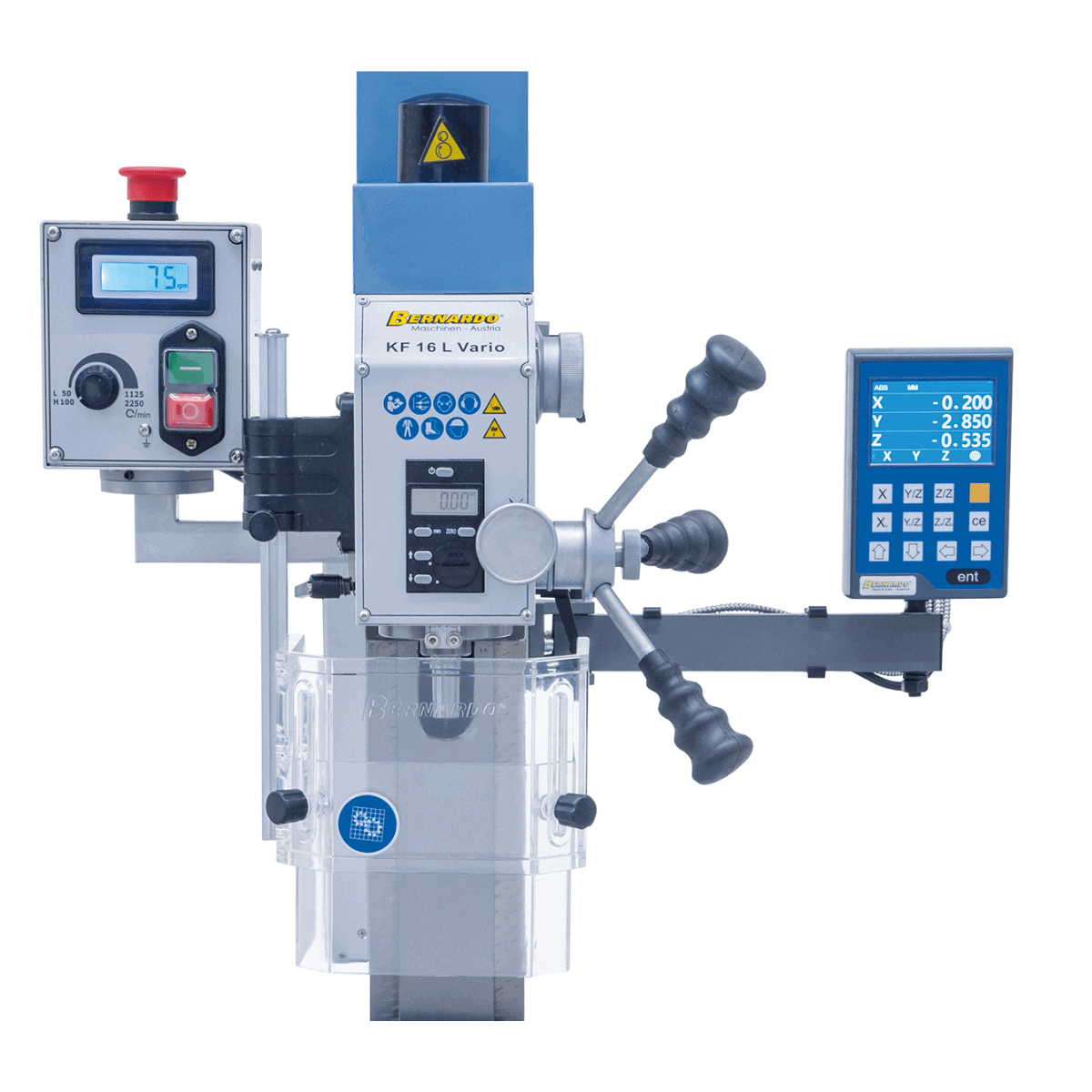 Bernardo KF 16 L Vario – Fräsmaschine mit 3-Achs-Digitalanzeige DT 40