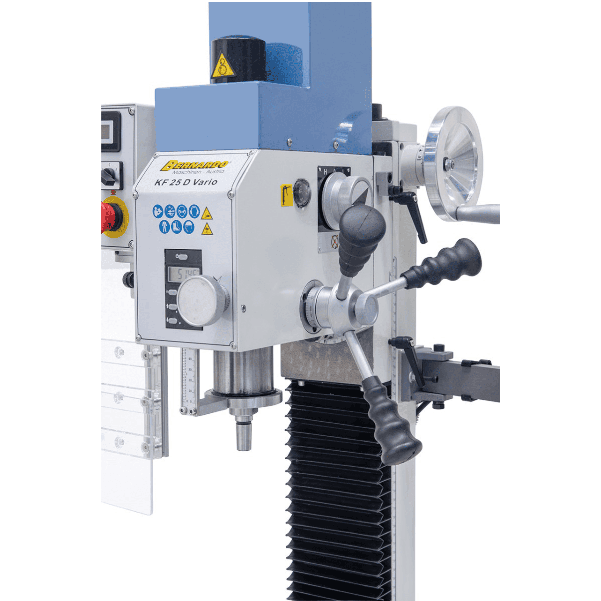Bernardo KF 25 D Vario Bohr- und Fräsmaschine mit 3-Achs-Digitalanzeige DT 40 und variabler Drehzahlregelung
