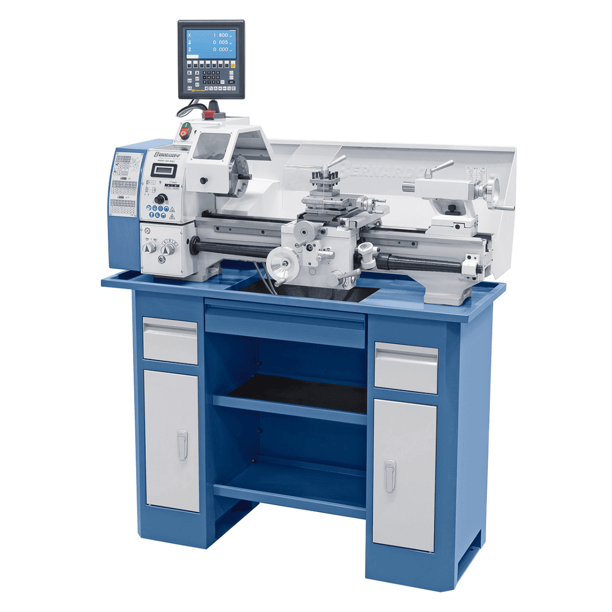 Bernardo Profi 550 WQV Metalldrehmaschine mit 2-Achsen-Digitalanzeige ES-12 V