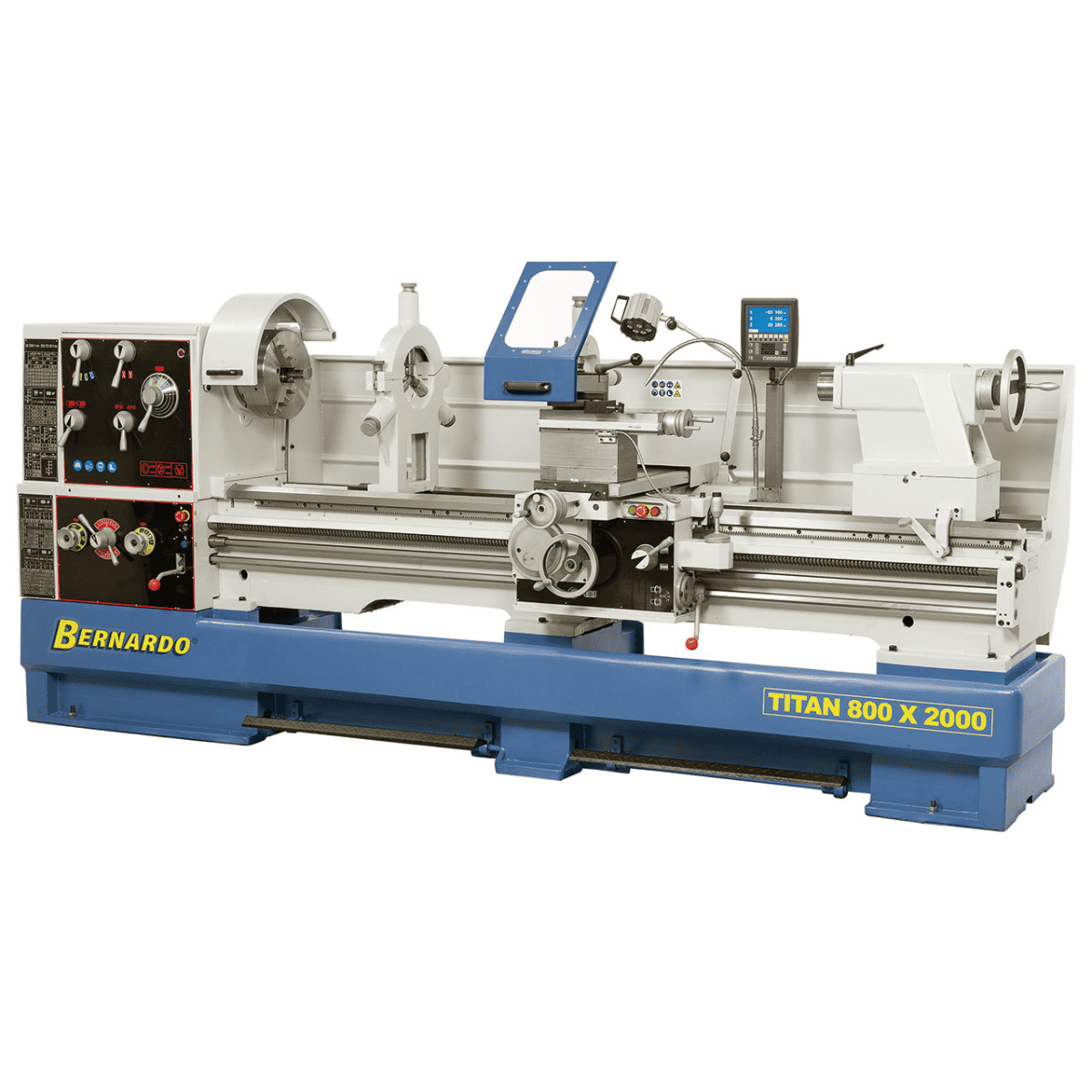 Bernardo Titan 800 x 2000 Metalldrehmaschine mit 3-Achsen-Digitalanzeige
