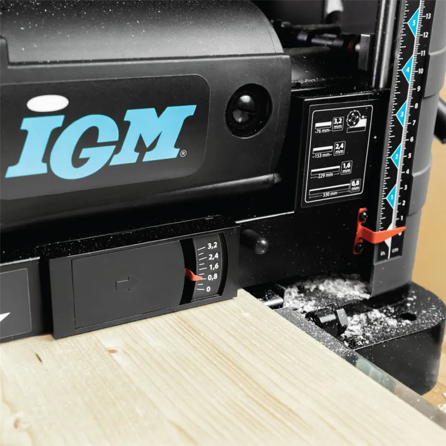 IGM PS33 Tragbare Dickenhobelmaschine – Spiralkopf 36 HW Einsätze