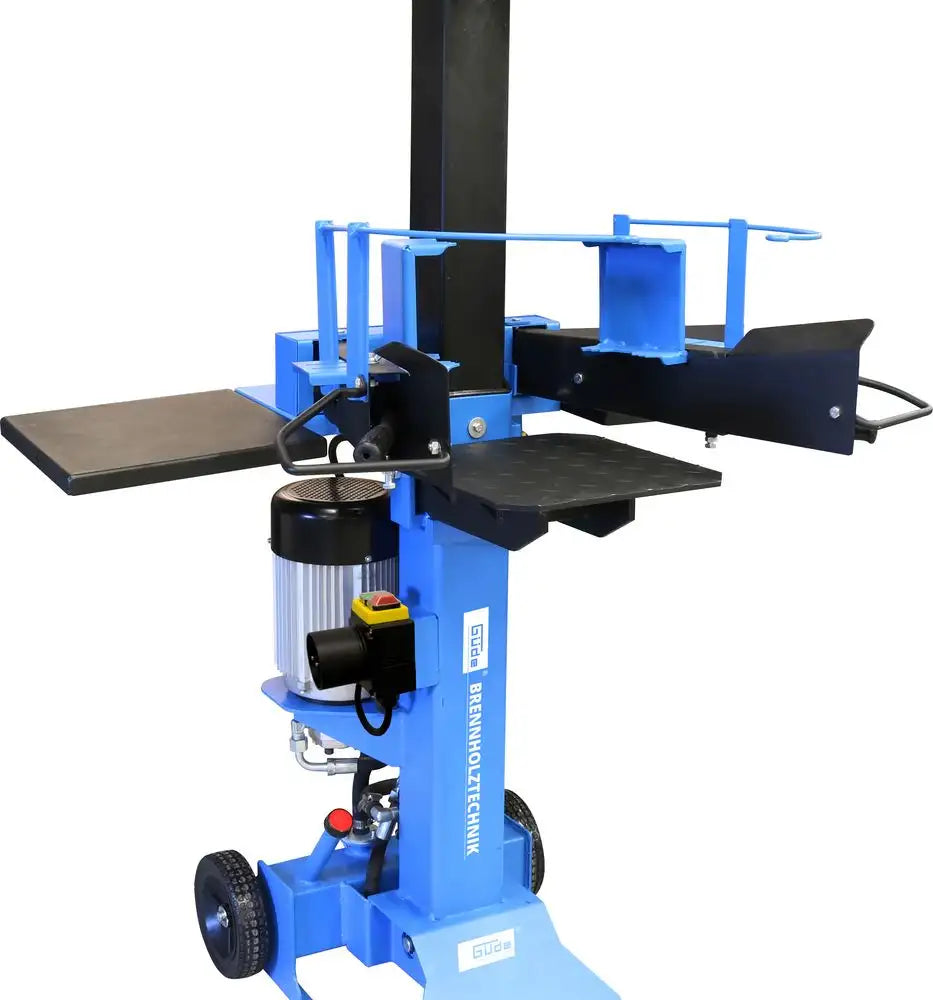 Spaccalegna verticale Güde GHS 500/6TE con colonna guidata, tavolo robusto e sicurezze integrate.