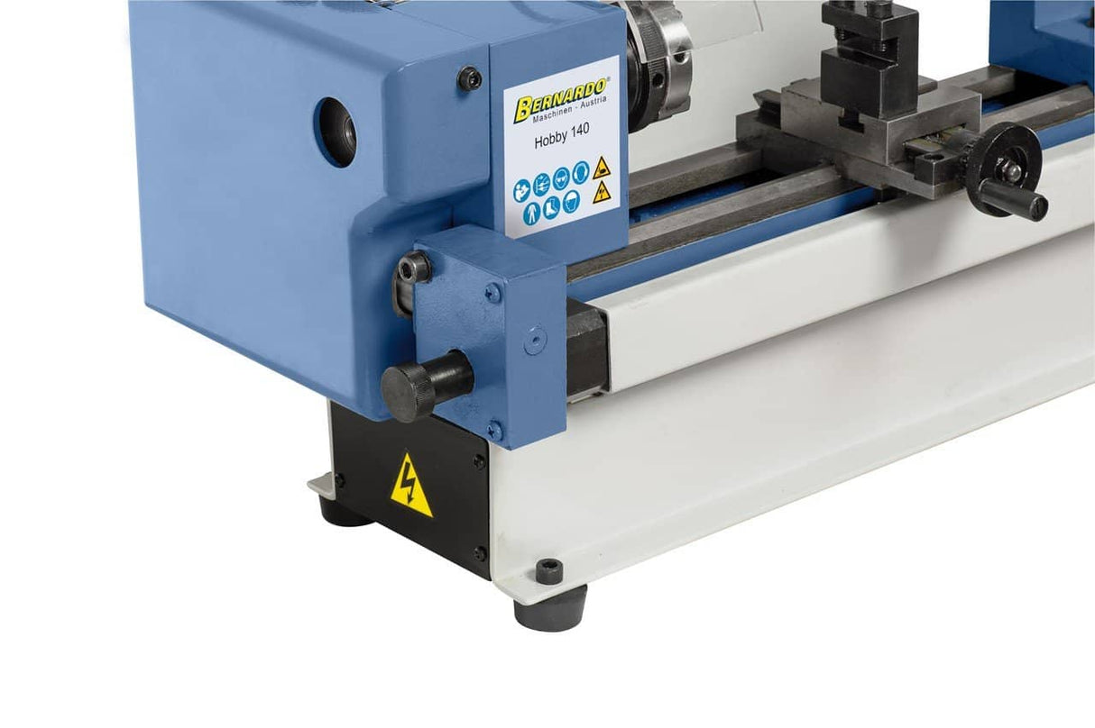 Bernardo Hobby 140 Metalldrehmaschine – 140 mm Spitzenweite, 0,15 kW Motor, 230 V Einphasenstrom, Gewicht 14 kg