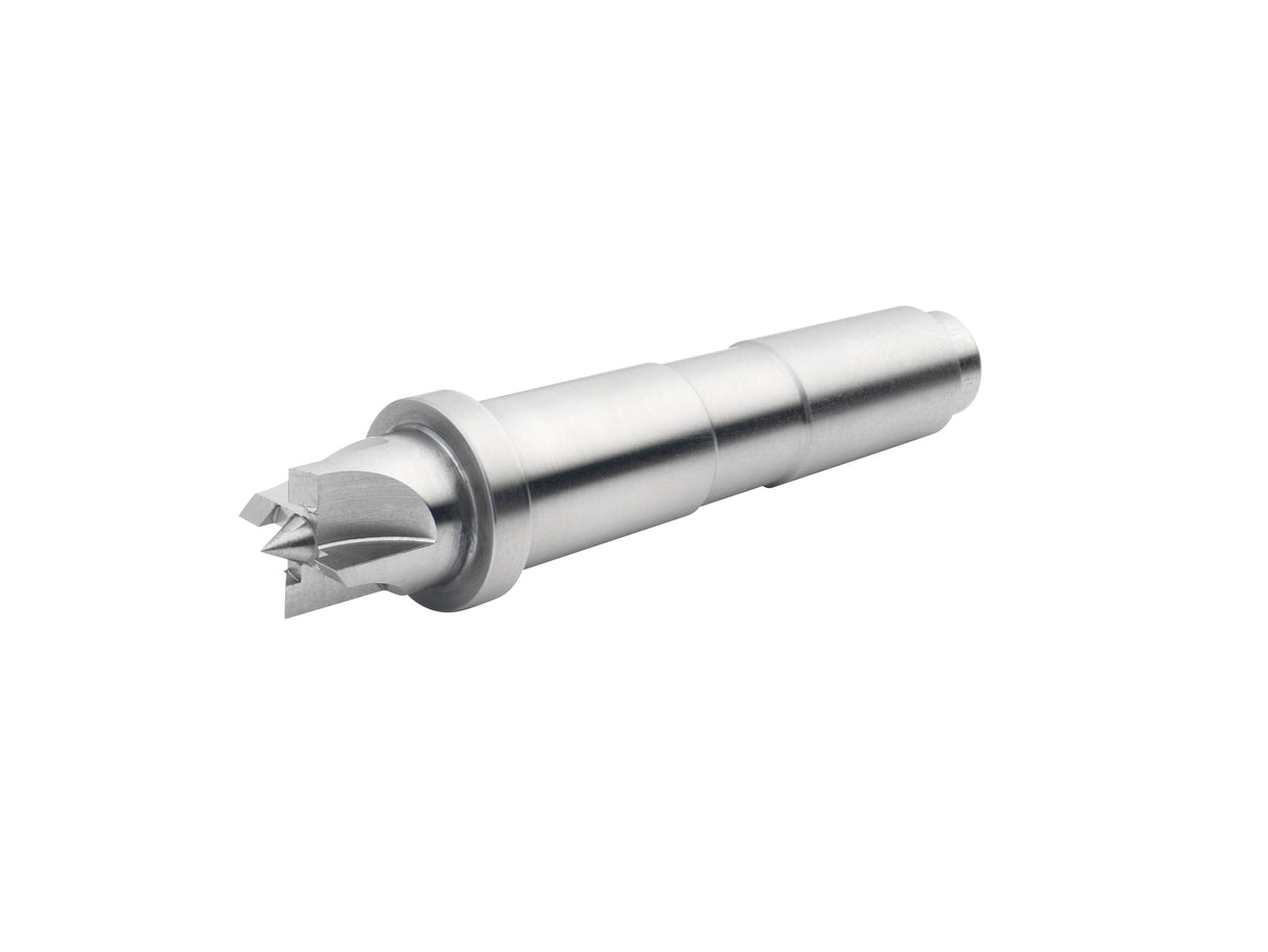 Trascinatore Record Power Coronet Falcon a 4 rebbi da 16 mm con cono Morse MT2, ideale per tornitura tra le punte di pezzi piccoli e medi in legno.