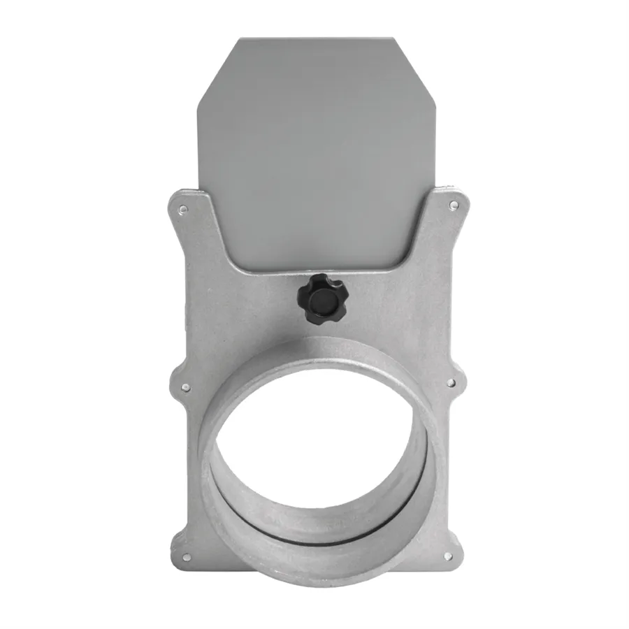 Krollit Absaugsystem-Zubehör: Absperrventil aus Aluminium für 100-mm-Saugrohr