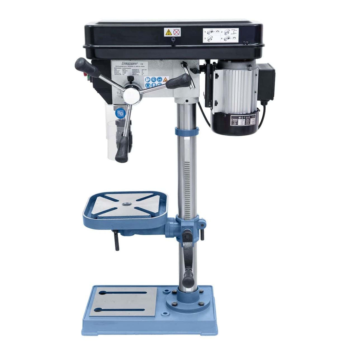 Bernardo TB 16 T / 230 V Einsteiger-Tischbohrmaschine – Bohrer Ø 16 mm, MT 2 Kegel, 12 Geschwindigkeiten 300–2550 U/min, 0,55 kW 230-V-Motor, Gewicht 36 kg
