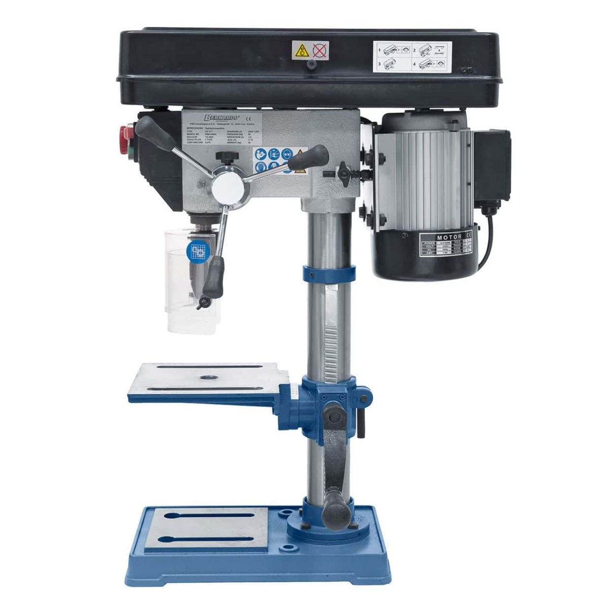 Bernardo TB 14 T Einsteiger-Tischbohrmaschine – Bohrdurchmesser 14 mm, fester Kegel B 16, 5 Geschwindigkeiten 620–2620 U/min, 0,37 kW 230-V-Motor, Gewicht 26 kg