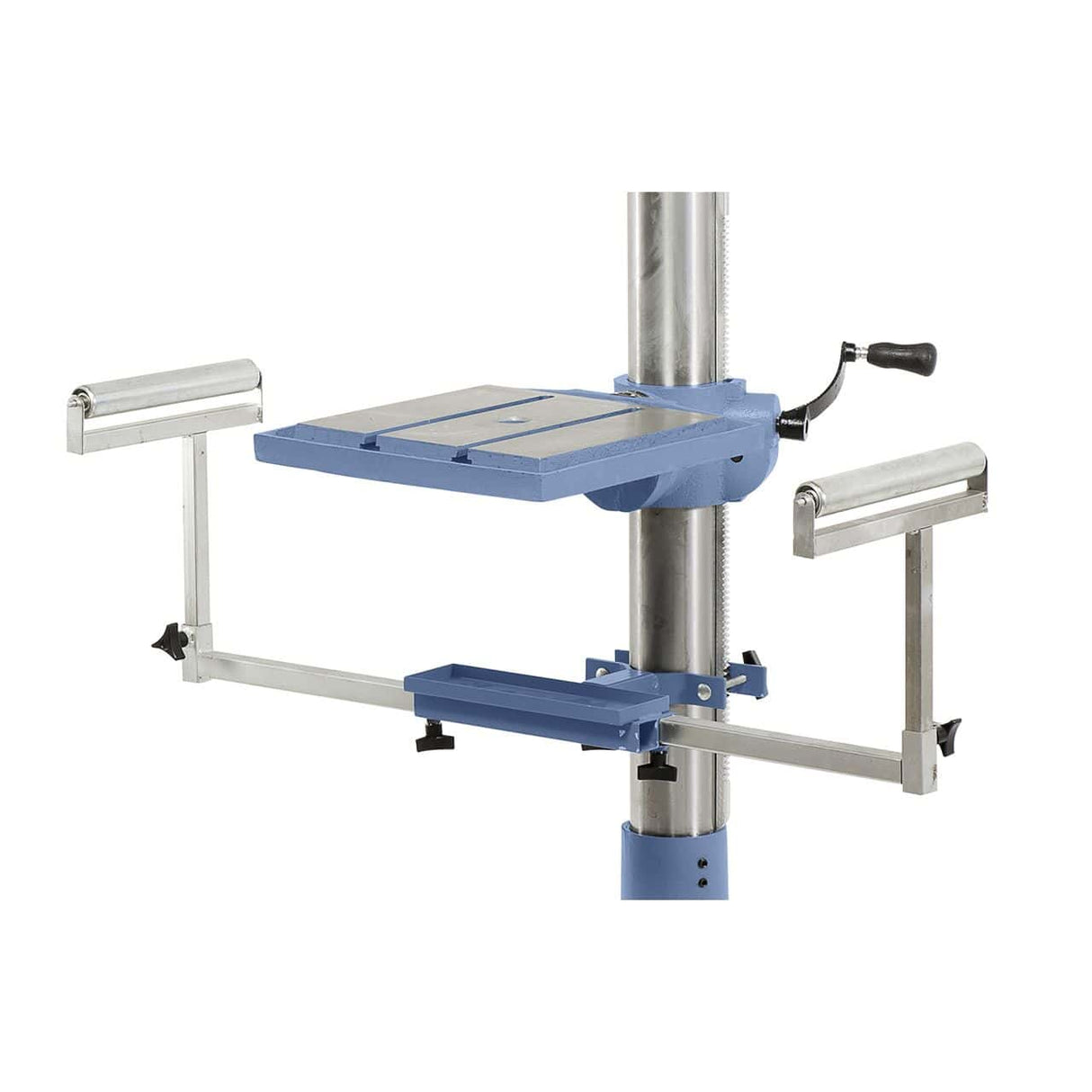 Bernardo B 430 Vario Säulenbohrmaschine mit 360°-Drehtisch – Bohrdurchmesser 25 mm, MT 3 Kegel, Dauerdrehzahl 280–2600 U/min, Spindel 3-16/B16, Spindel-Sockel-Abstand 1250 mm, 0,75 kW 400-V-Motor, Gewicht 100 kg