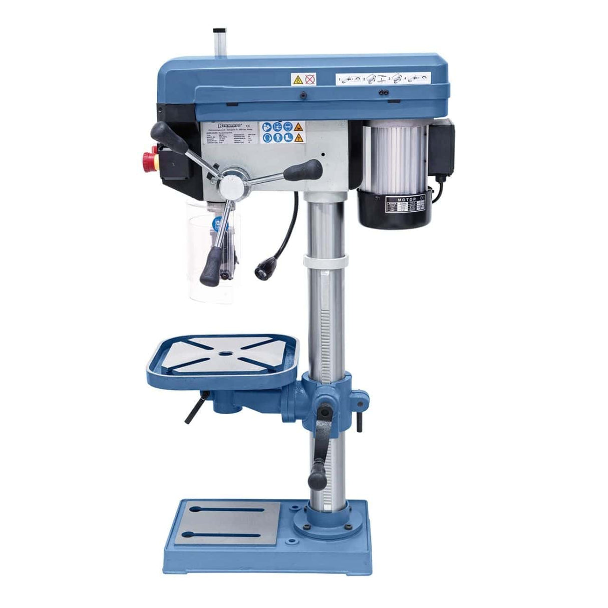 Bernardo BM 20 T / 230 V Tischbohrmaschine mit Digitalanzeige und LED – Bohrer Ø 20 mm, MT 2 Kegel, 16 Geschwindigkeiten 220–2840 U/min, 0,55 kW 230-V-Motor, Gewicht 45 kg