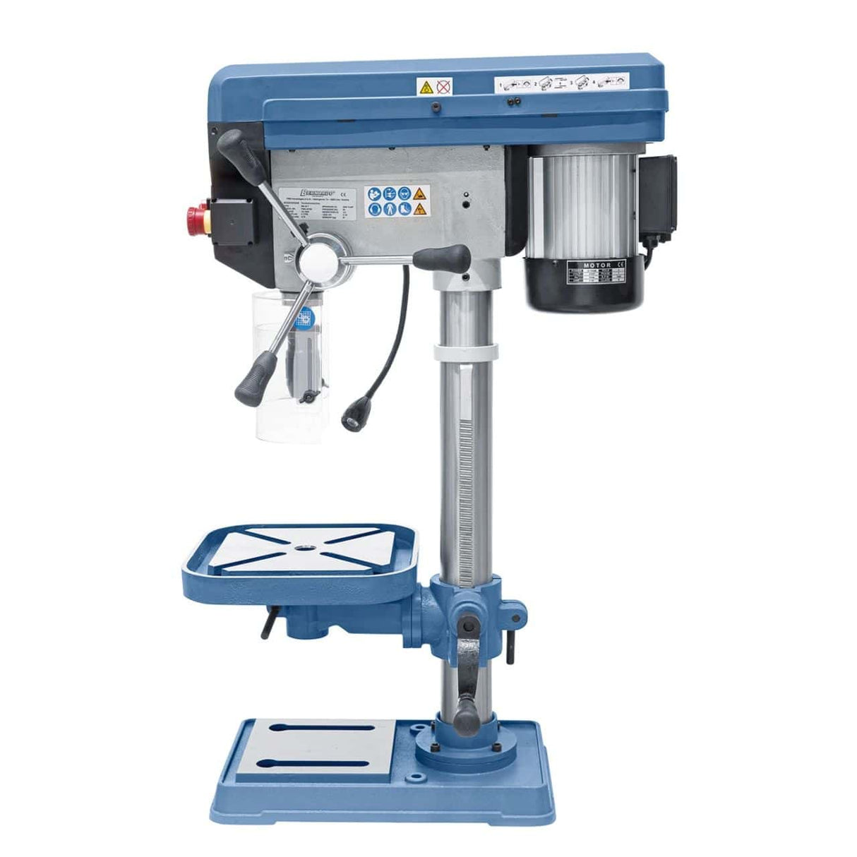 Bernardo BM 25 T / 400 V Tischbohrmaschine mit Digitalanzeige und LED – Bohrer Ø 25 mm, MT 2 Kegel, 16 Geschwindigkeiten 220–2840 U/min, 0,75 kW 400-V-Drehstrommotor, Rechts-/Linkslauf, Gewicht 57 kg