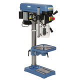 Bernardo BM 16 Vario / 400 V Tischbohrmaschine mit variabler Drehzahl und Laser – Bohrer Ø 16 mm, MT 2 Kegel, Drehzahl 400–1950 U/min, digitale Drehzahl- und Hubanzeige, 0,55 kW 400-V-Drehstrommotor, Gewicht 46 kg