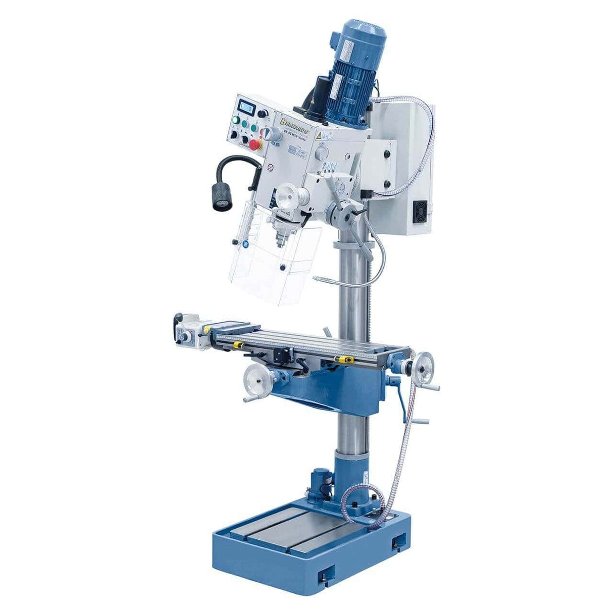 Trapano-fresatrice Bernardo BF 45 HSV Vario con inverter Delta, avanzamento automatico asse X AL 450 D