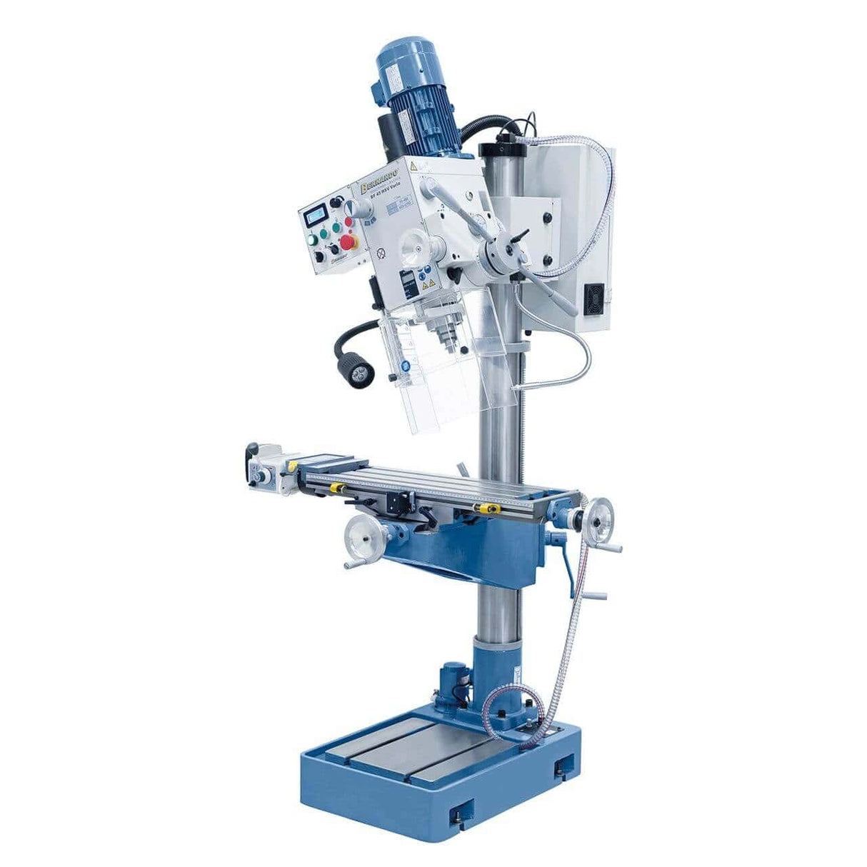 Trapano-fresatrice Bernardo BF 45 HSV Vario con inverter Delta, avanzamento automatico asse X AL 450 D