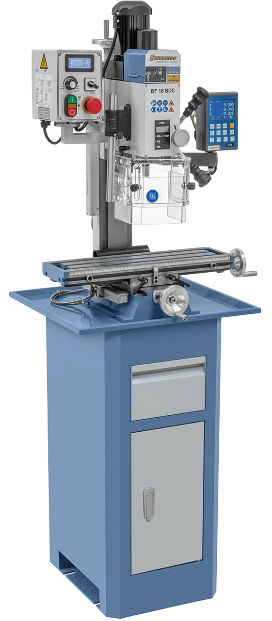 Bernardo BF 18 BDC Bohr- und Fräsmaschine mit 3-Achs-Digitalanzeige DT 40