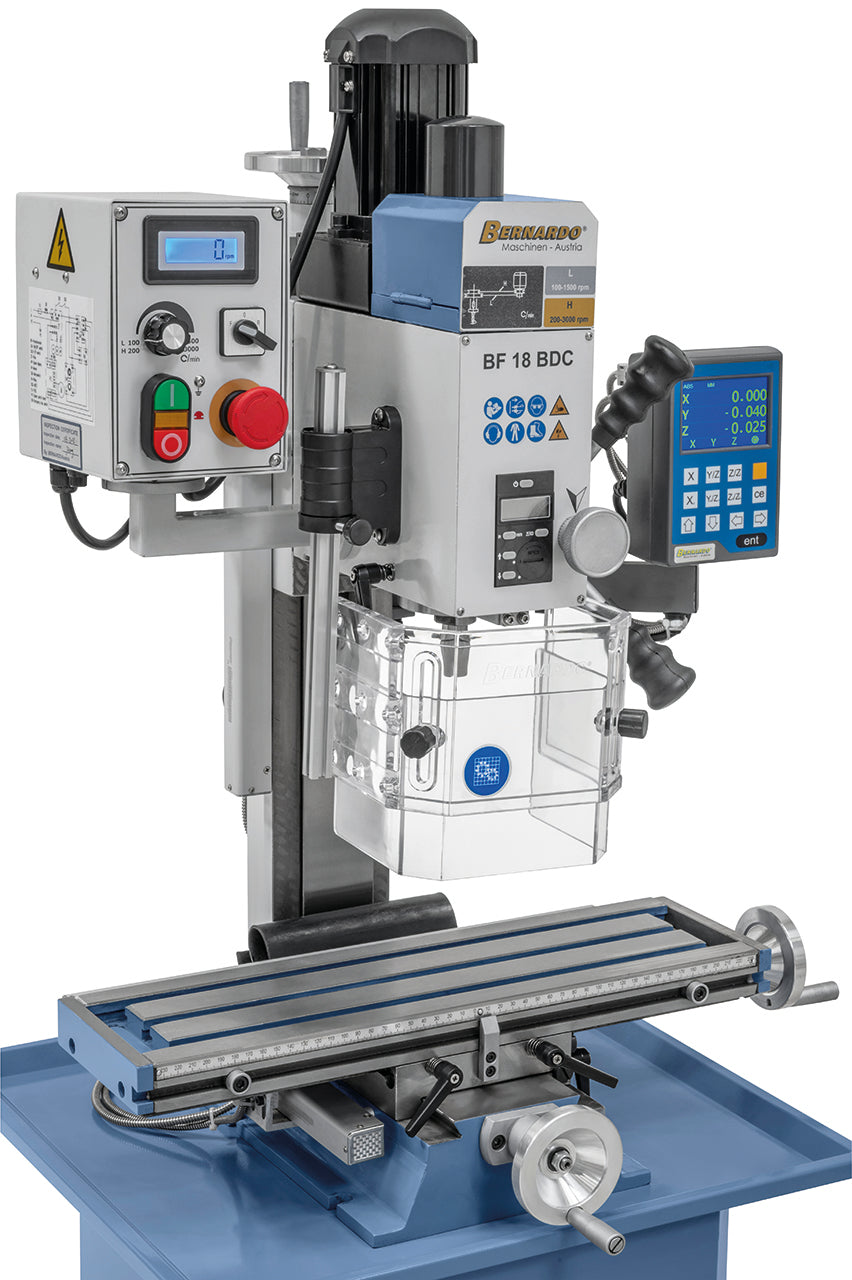 Bernardo BF 18 BDC Bohr- und Fräsmaschine mit 3-Achs-Digitalanzeige DT 40