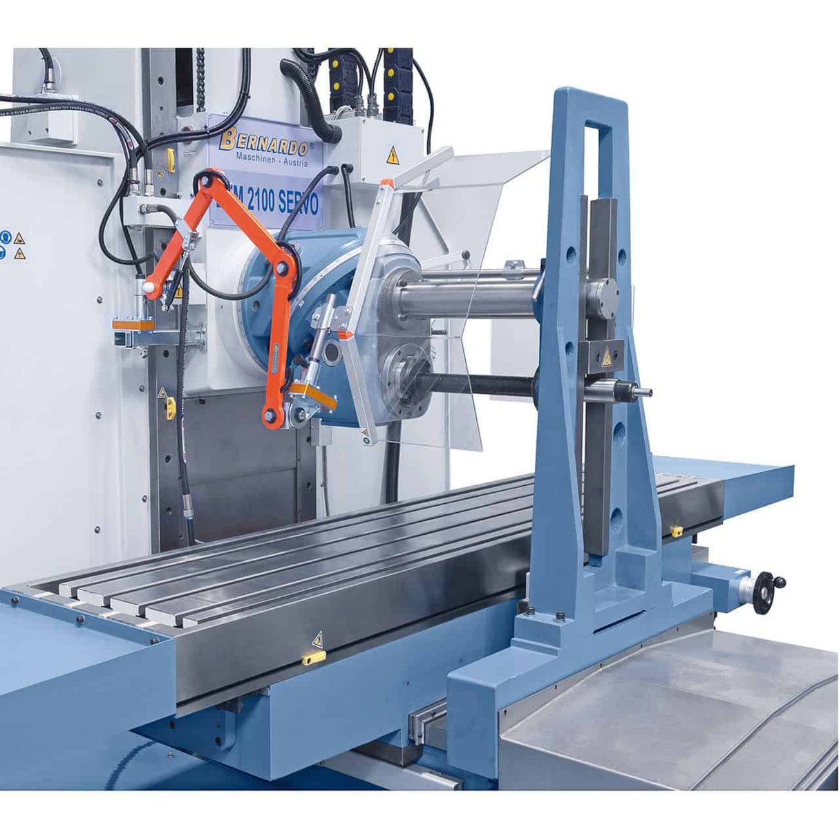 Bernardo BFM 2100 Servo Tischfräsmaschine – 2100 x 500 mm Tisch, ISO 50, 3-Achsen-Digitalanzeige