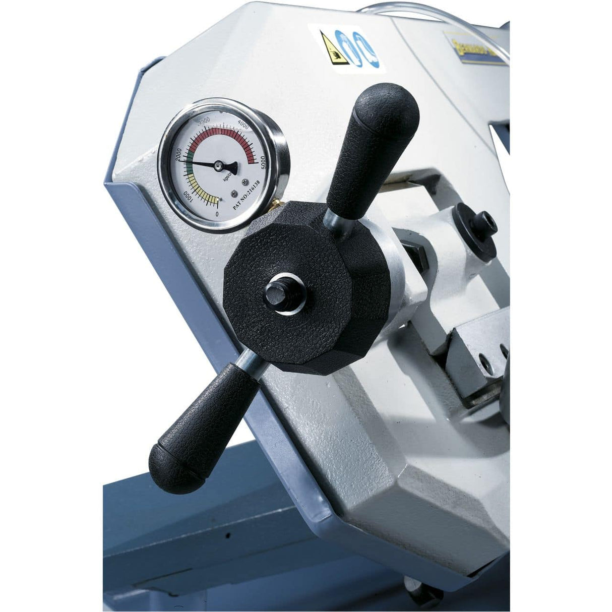 Sega a nastro orizzontale Bernardo HBS 275 Vario – 400V, telaio in ghisa, taglio Ø 225 mm a 90°, velocità variabile 20-90 m/min