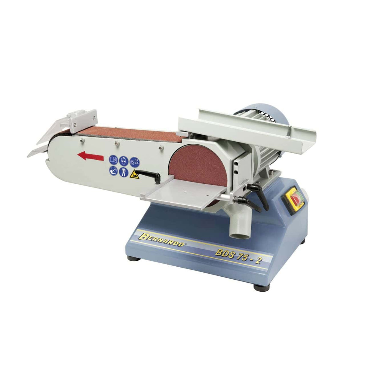 Bernardo BDS 75-2 Bandschleifer – 75 × 1.180 mm Schleifband, 150 mm Schleifscheibe, 1,5 kW (S1) Motor, 400 V Drehstrom, Gewicht 69 kg