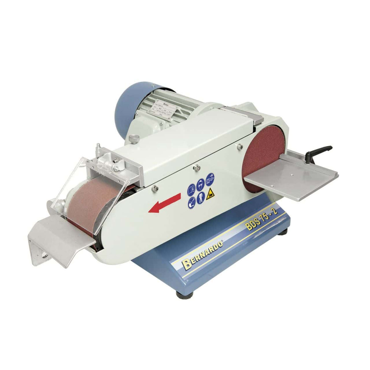 Bernardo BDS 75-2 Bandschleifer – 75 × 1.180 mm Schleifband, 150 mm Schleifscheibe, 1,5 kW (S1) Motor, 400 V Drehstrom, Gewicht 69 kg