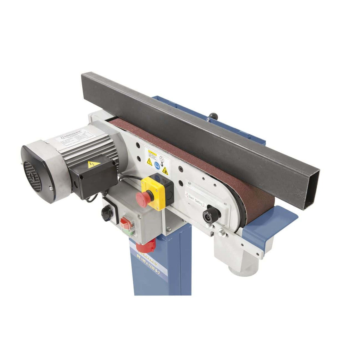 Levigatrice a nastro Bernardo BS 100 x 1220 S-2 – nastro 100 × 1.220 mm, motore 1.5 kW (S1), 400V trifase, peso 41 kg