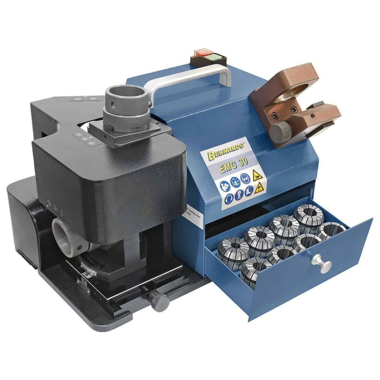 Affilatrice per frese Bernardo EMG 30 – 230V, frese Ø 12-30 mm in HSS e metallo duro, mola CBN inclusa
