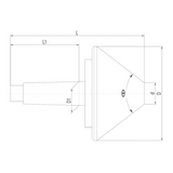Rotierender Zentralkegel CM 3 / 100 mm