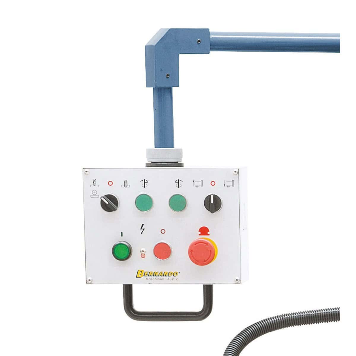 Trapano-fresatrice Bernardo FM 50 HSV cambio 12 velocità 75-3.200 rpm con motore sollevamento testa e DRO 3 assi
