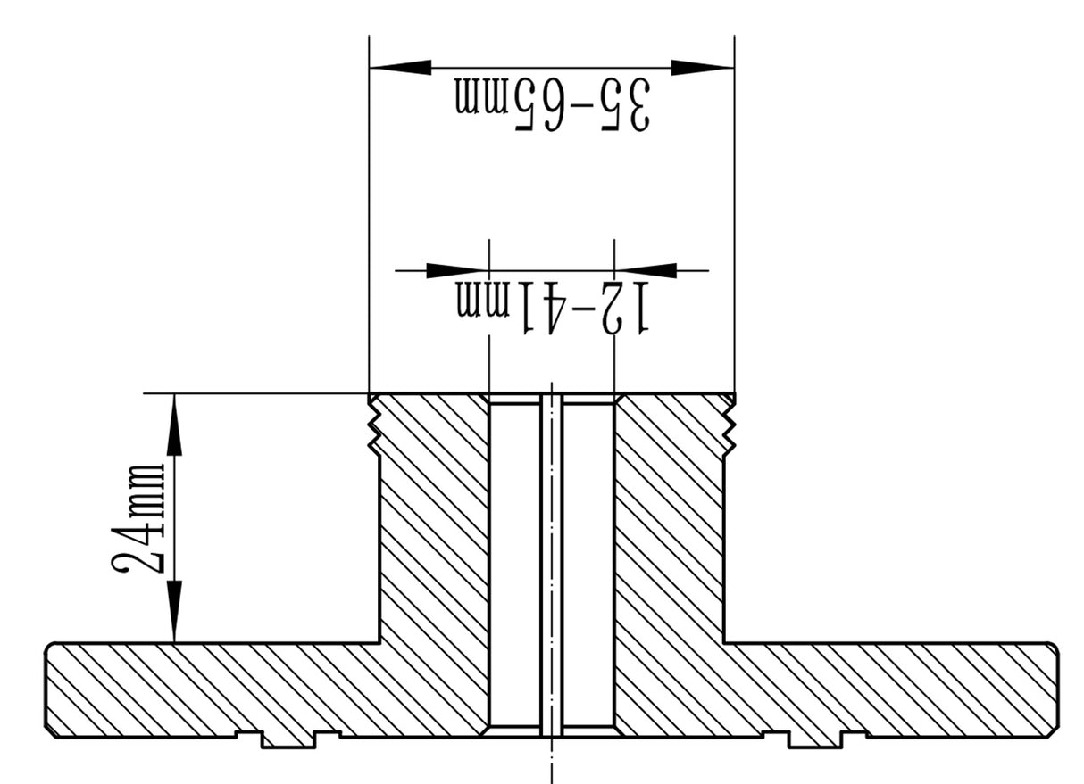 Bernardo Drehbankfutter mit M115 Stiftgriff - 25 mm