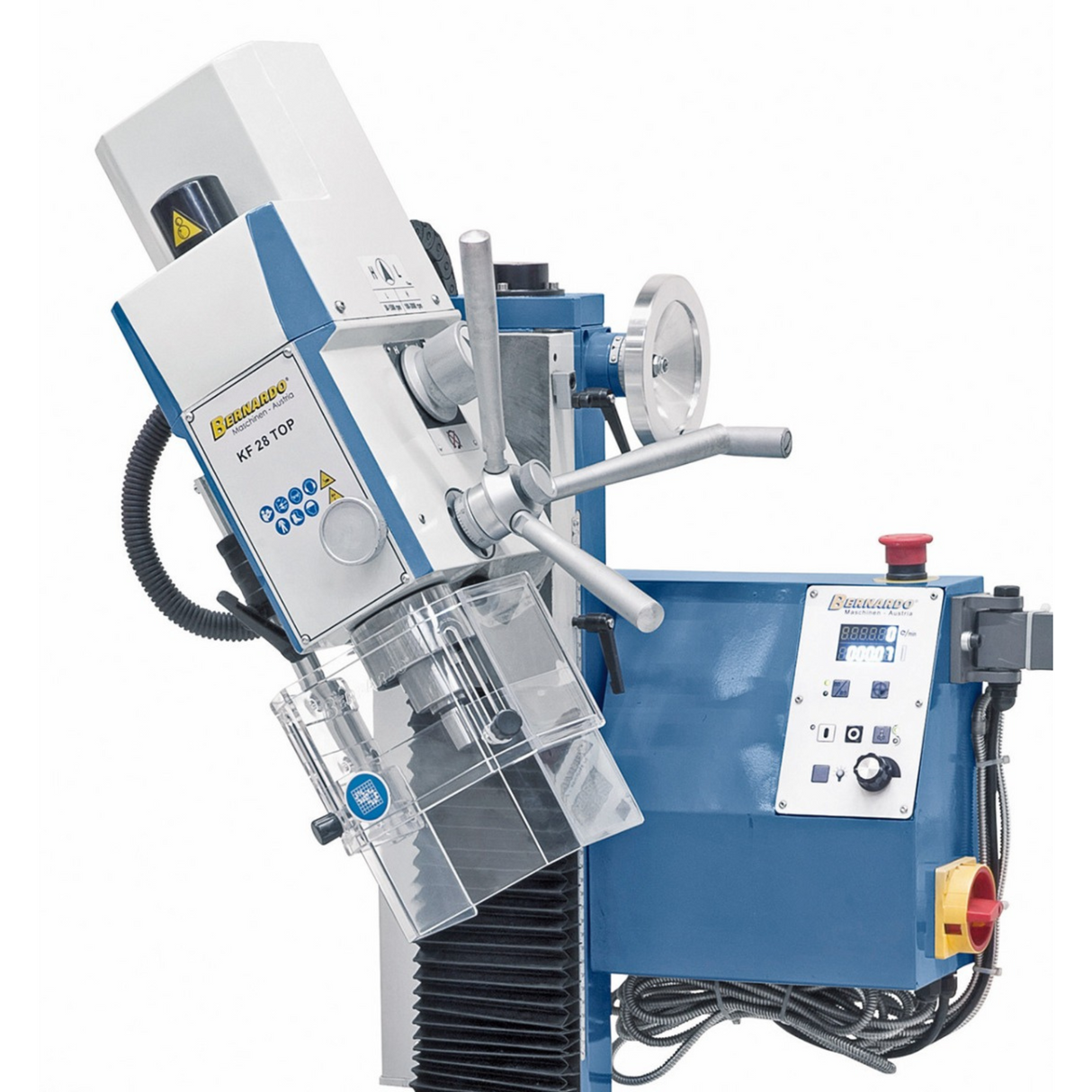 Bernardo KF 28 Top-Bohr- und Fräsmaschine mit 3-Achs-Display