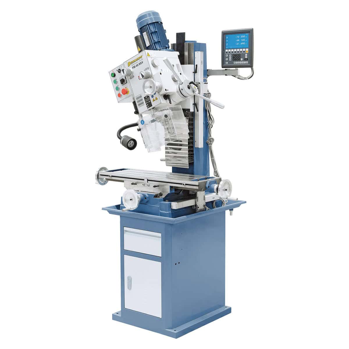 Bernardo FM 45 HSV 12-Gang-Bohr-/Fräsmaschine, 75–3200 U/min, mit 3-Achs-Digitalanzeige, ES-12 V