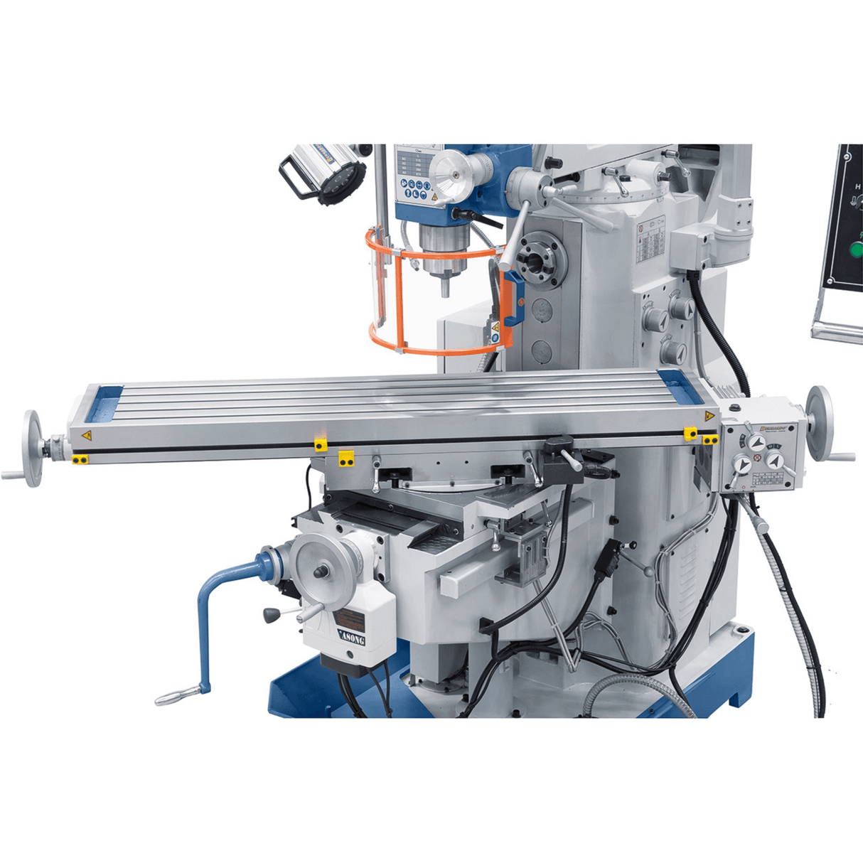 Bernardo UWF 90-1270 Universalfräsmaschine – ISO 40, Doppelspindel, 1270 × 280 mm Tisch, 0,85/1,5 kW Vertikalmotor, 3-Achsen-Digitalanzeige