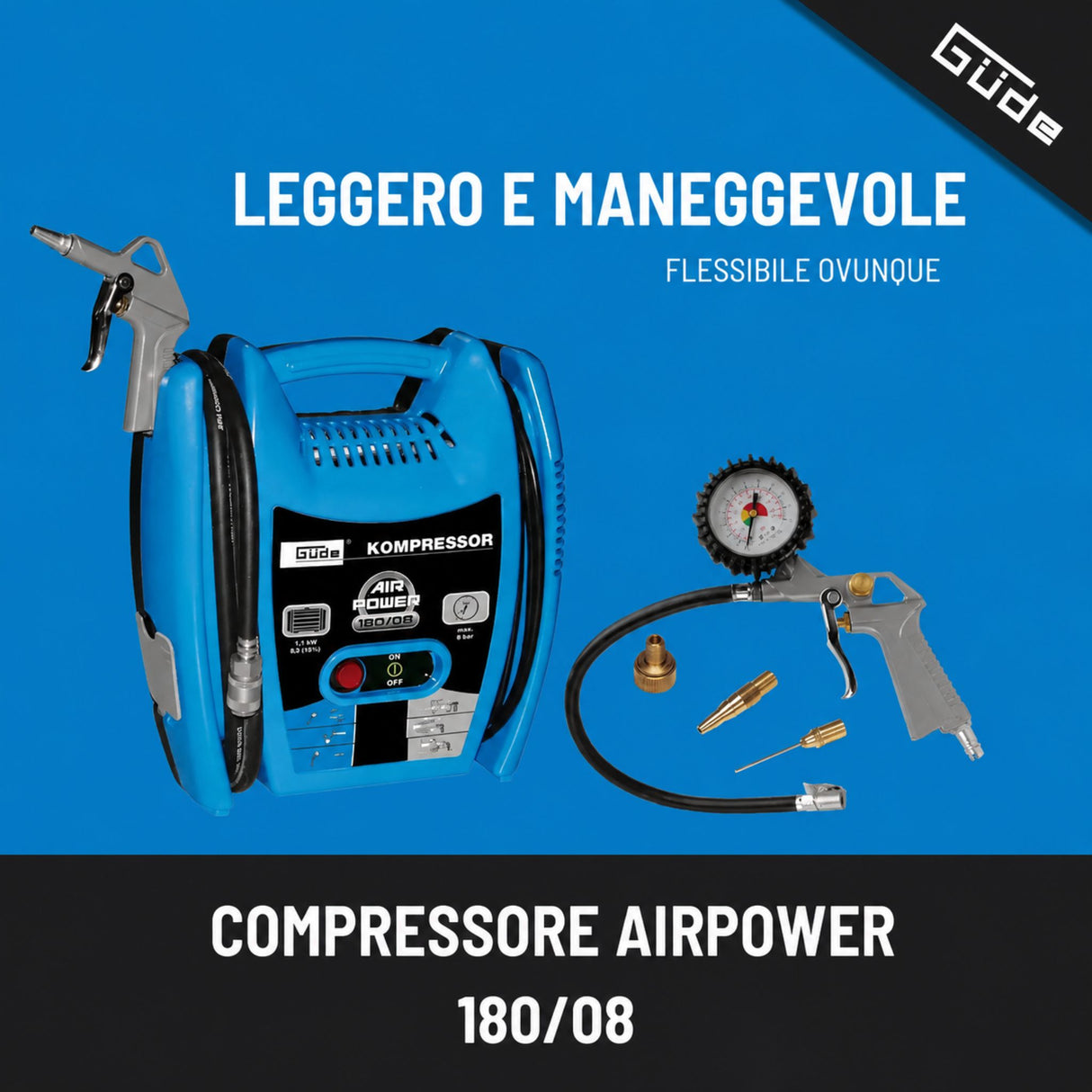Güde Airpower 180/08 Tragbarer Luftkompressor