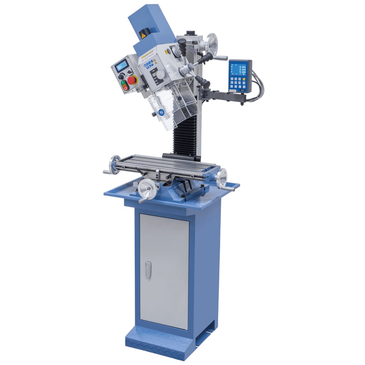 Bernardo KF 25 D Vario Bohr- und Fräsmaschine mit 3-Achs-Digitalanzeige DT 40 und variabler Drehzahlregelung