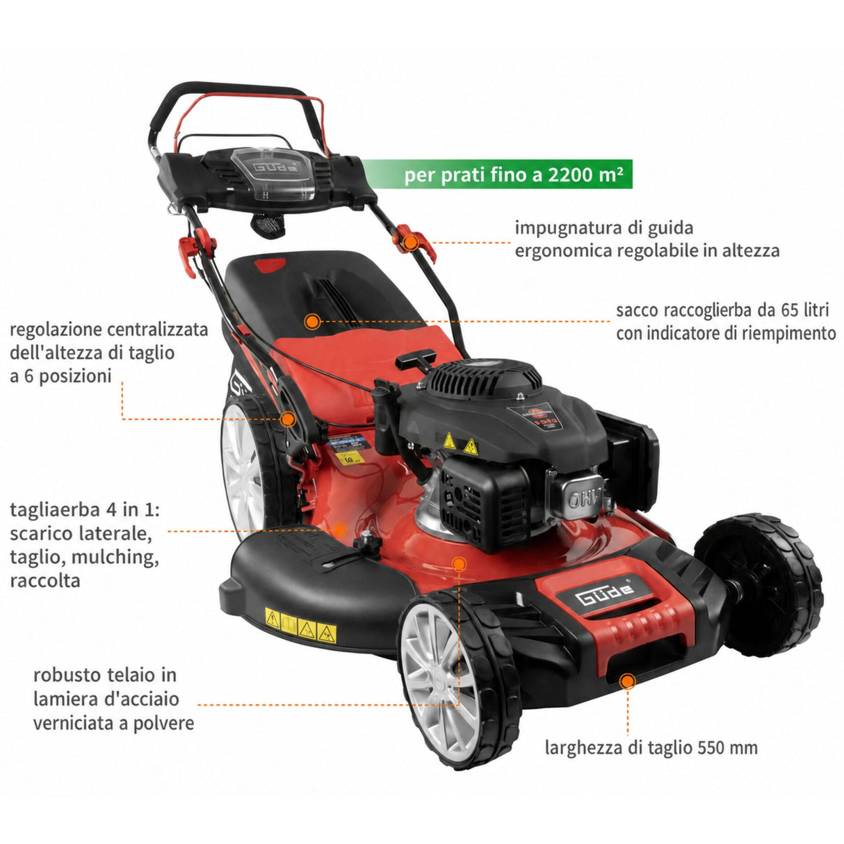 Güde BIG WHEELER 554.3 R Benzinrasenmäher