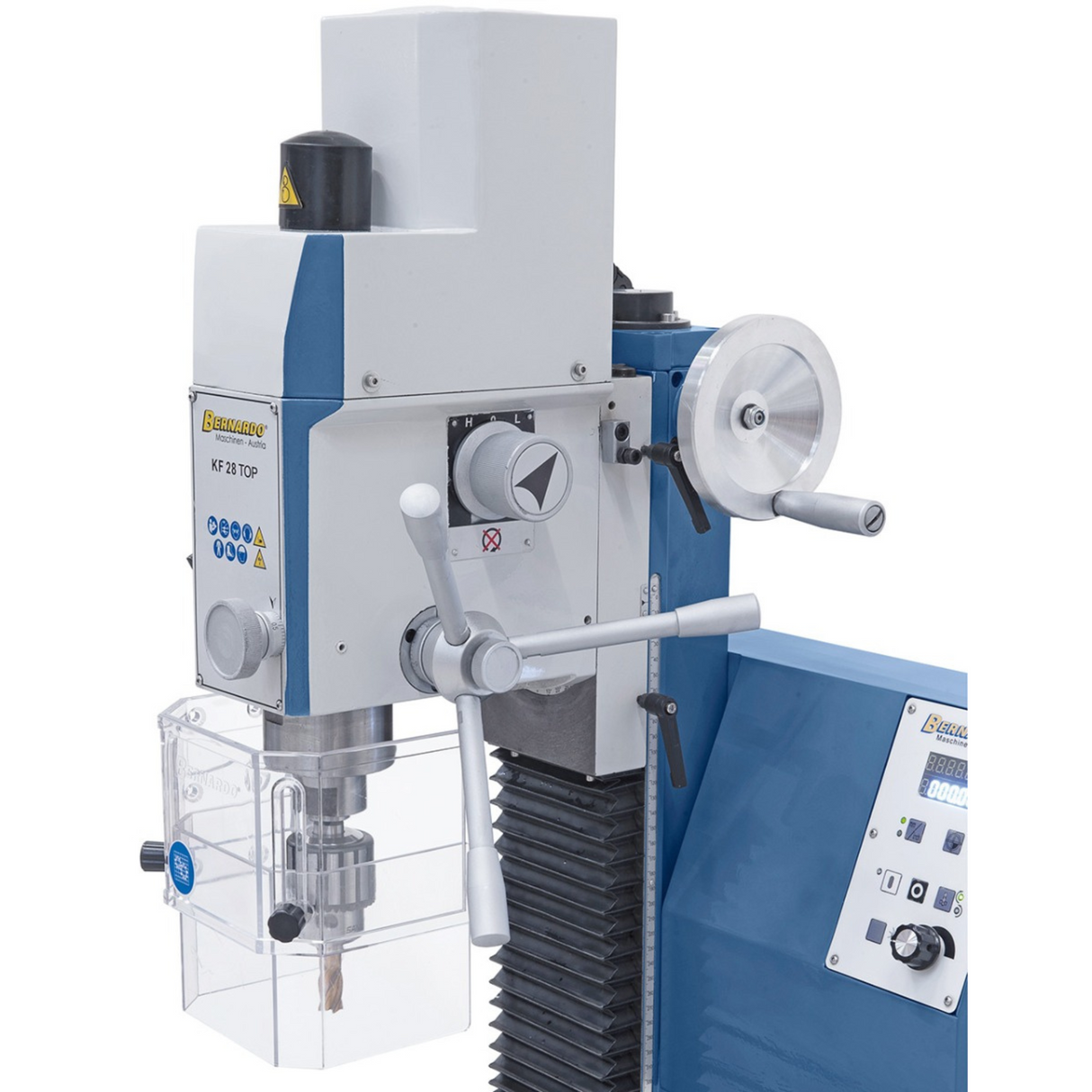 Bernardo KF 28 Top-Bohr- und Fräsmaschine mit 3-Achs-Display